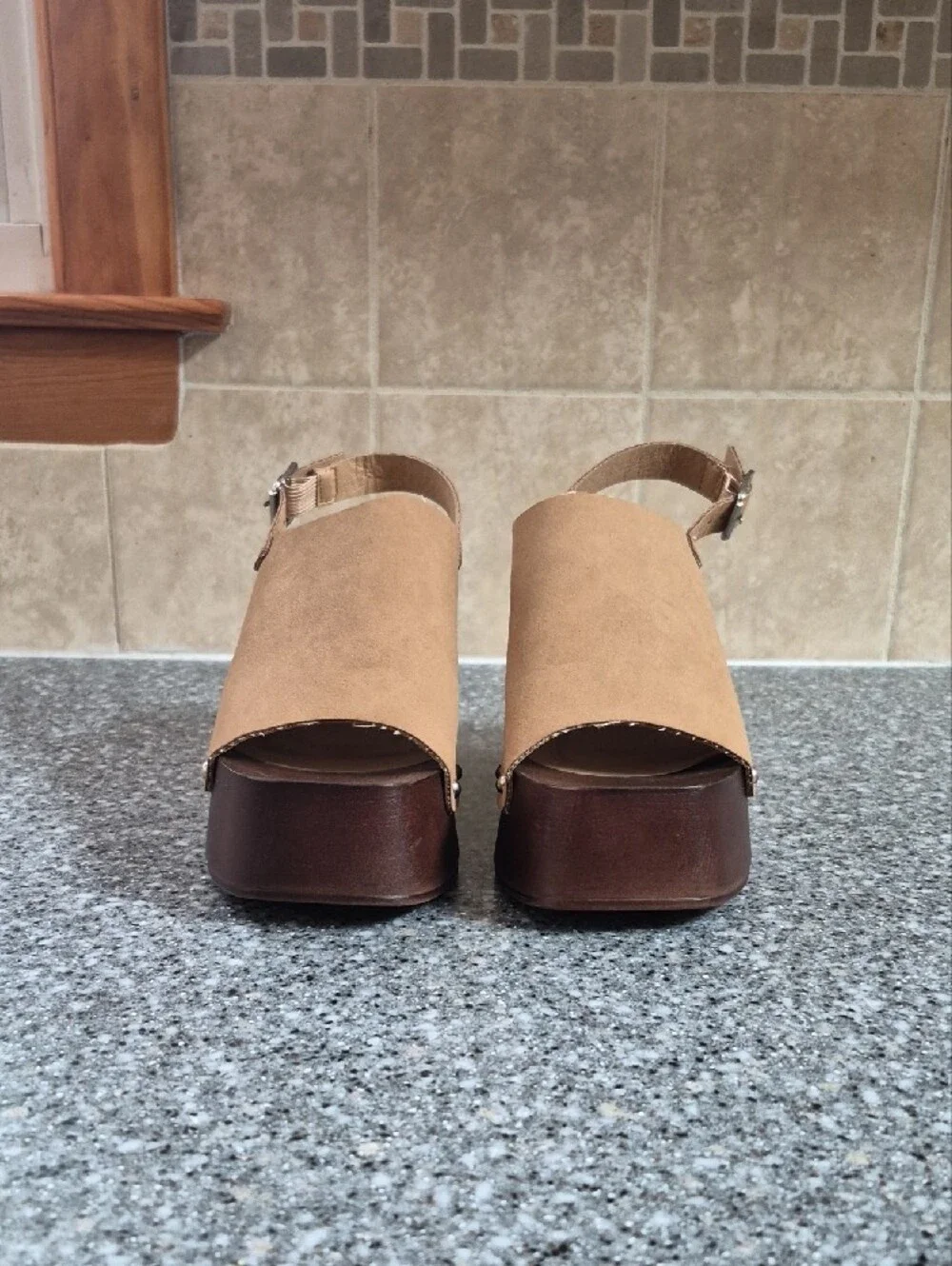 Madden Girl Platform Slingback Sandals in Tan